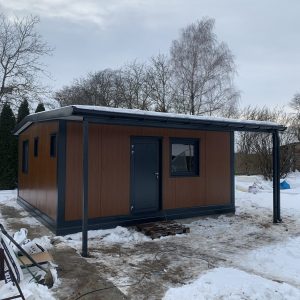 Pawilon mieszkalny z płyty warstwowej